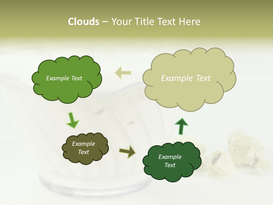 A Bowl Of Yogurt Sitting On Top Of A Table PowerPoint Template