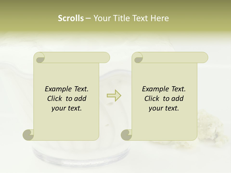 A Bowl Of Yogurt Sitting On Top Of A Table PowerPoint Template