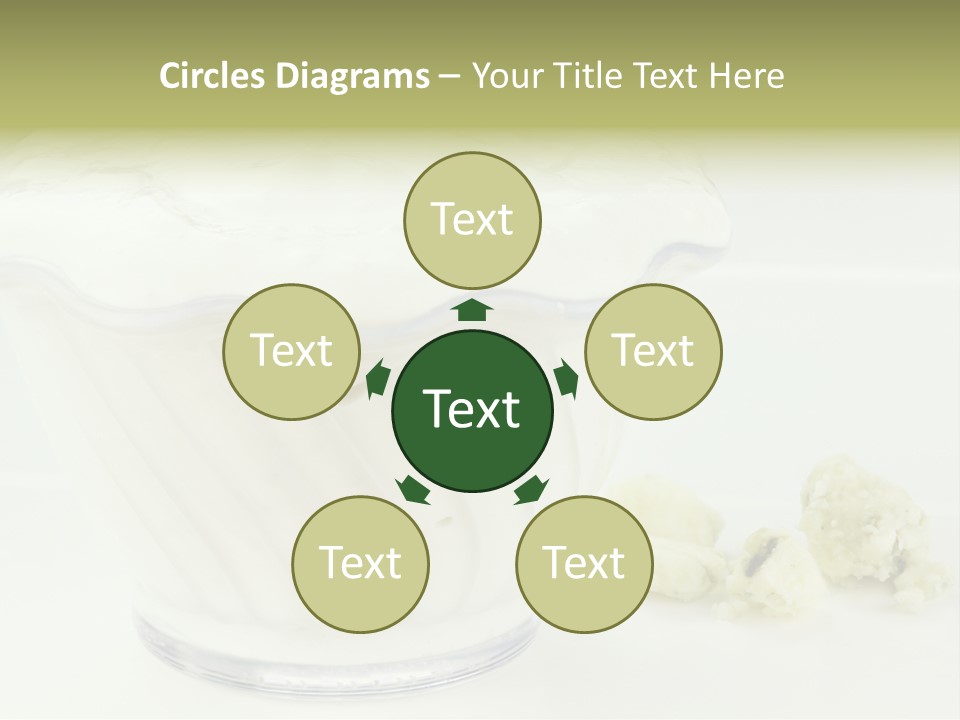 A Bowl Of Yogurt Sitting On Top Of A Table PowerPoint Template