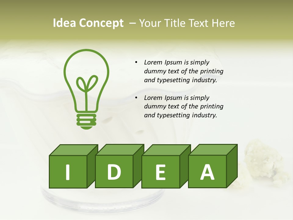 A Bowl Of Yogurt Sitting On Top Of A Table PowerPoint Template