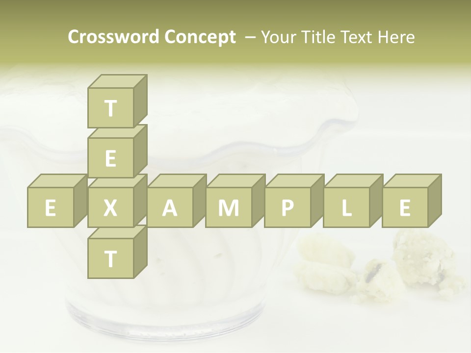 A Bowl Of Yogurt Sitting On Top Of A Table PowerPoint Template