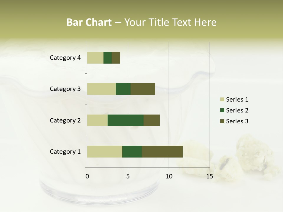 A Bowl Of Yogurt Sitting On Top Of A Table PowerPoint Template