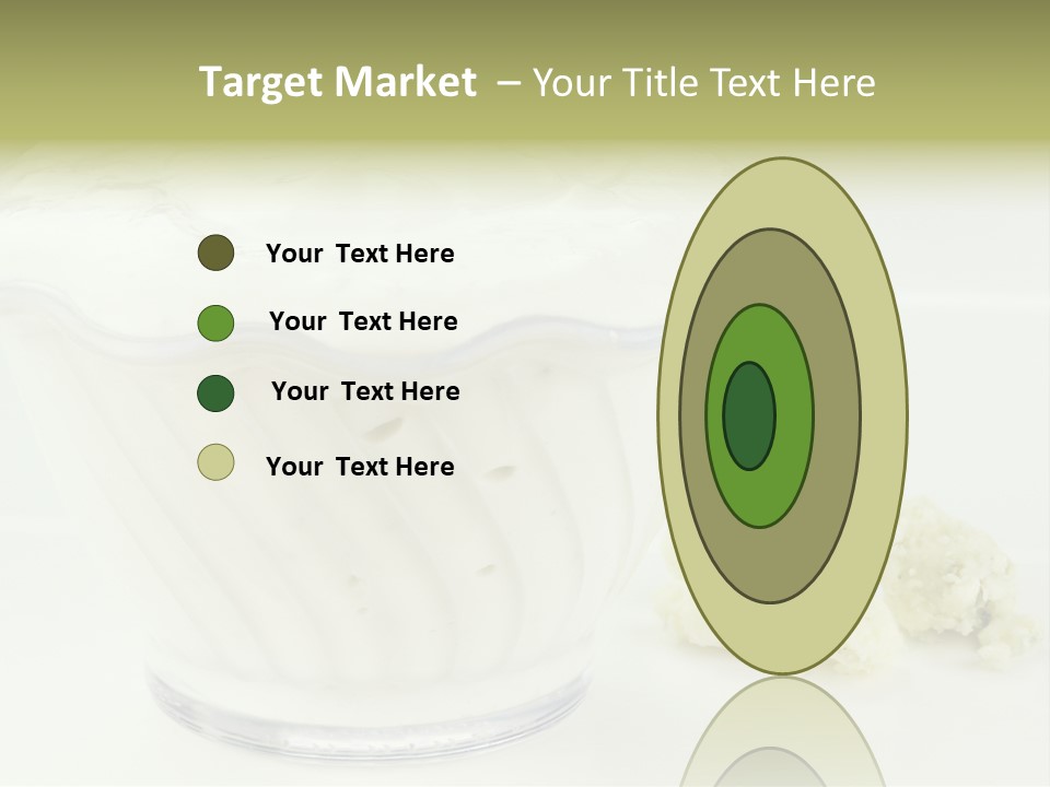 A Bowl Of Yogurt Sitting On Top Of A Table PowerPoint Template
