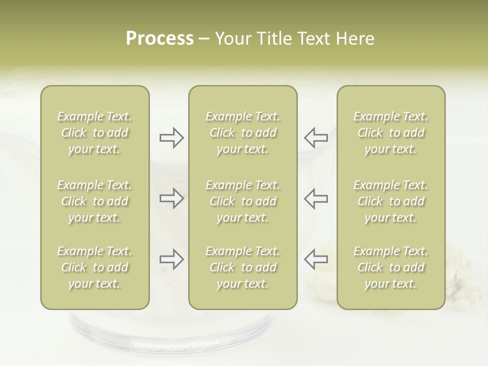 A Bowl Of Yogurt Sitting On Top Of A Table PowerPoint Template