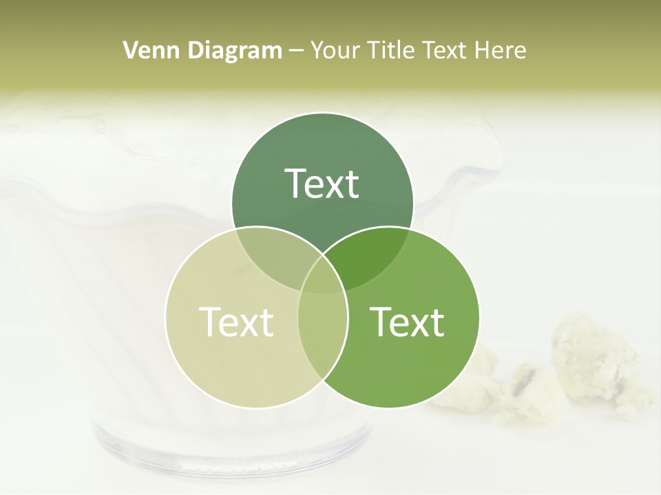A Bowl Of Yogurt Sitting On Top Of A Table PowerPoint Template