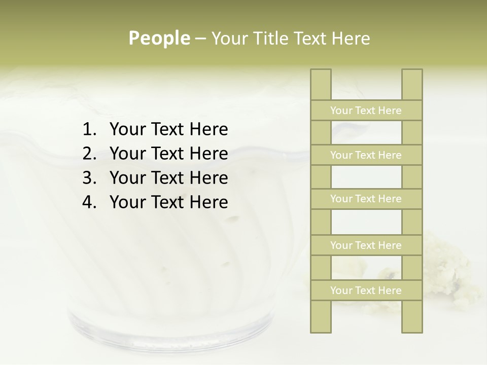 A Bowl Of Yogurt Sitting On Top Of A Table PowerPoint Template