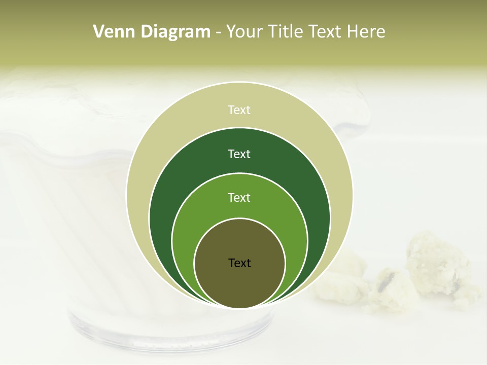 A Bowl Of Yogurt Sitting On Top Of A Table PowerPoint Template