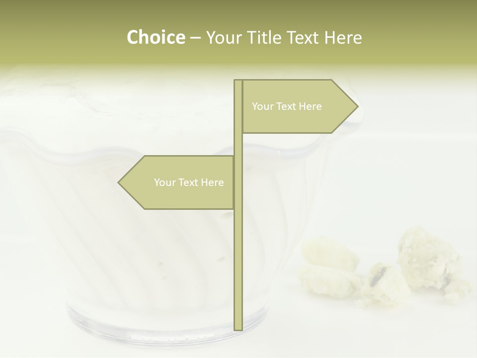 A Bowl Of Yogurt Sitting On Top Of A Table PowerPoint Template