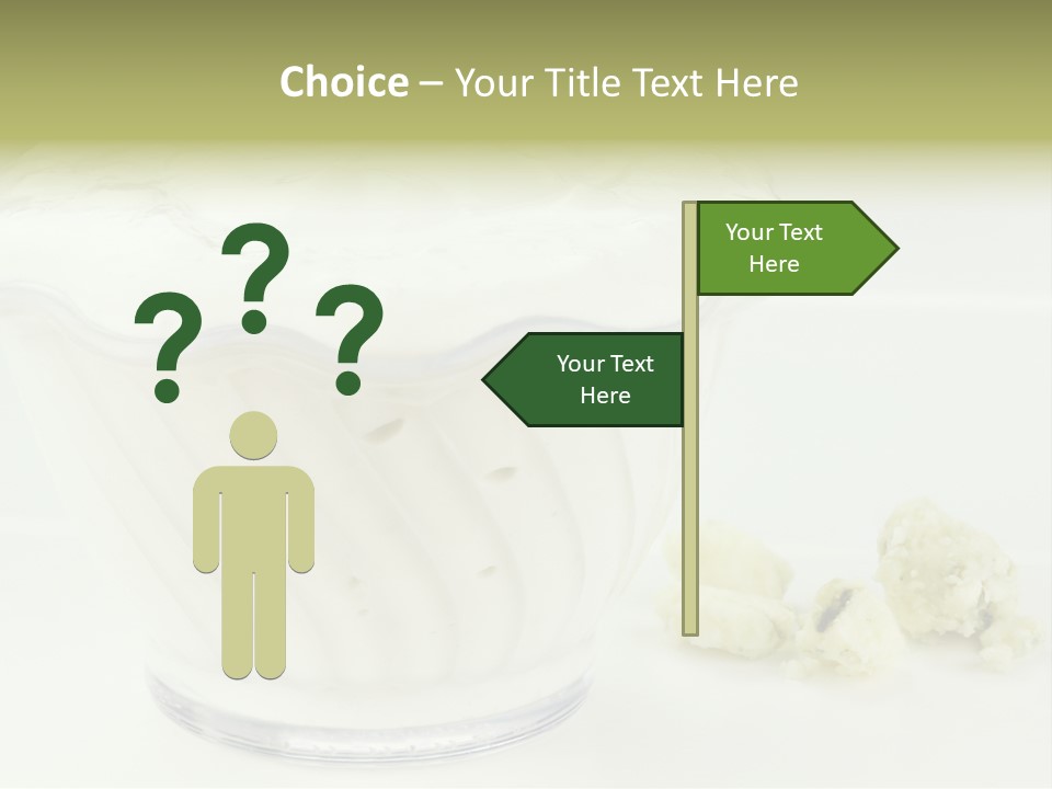 A Bowl Of Yogurt Sitting On Top Of A Table PowerPoint Template