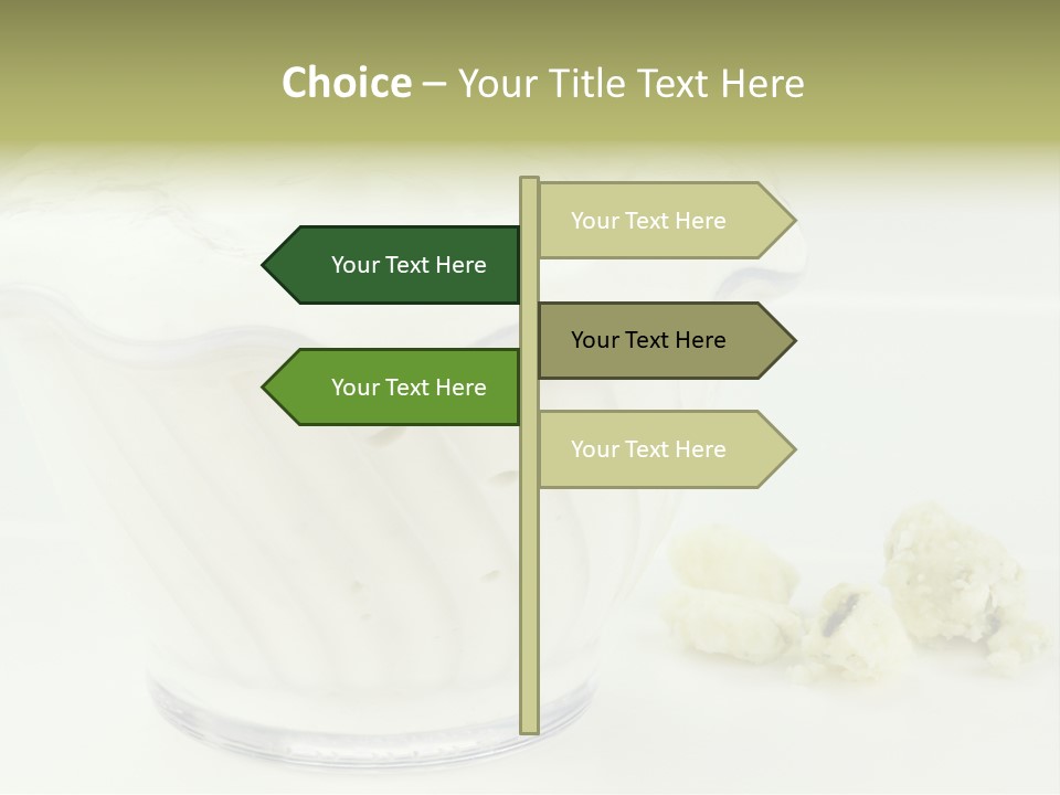 A Bowl Of Yogurt Sitting On Top Of A Table PowerPoint Template