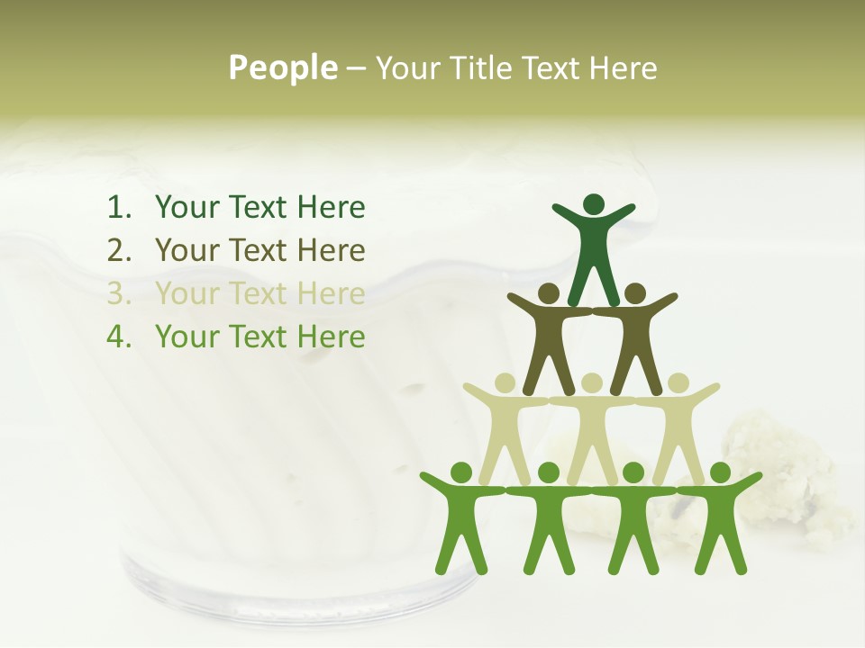 A Bowl Of Yogurt Sitting On Top Of A Table PowerPoint Template