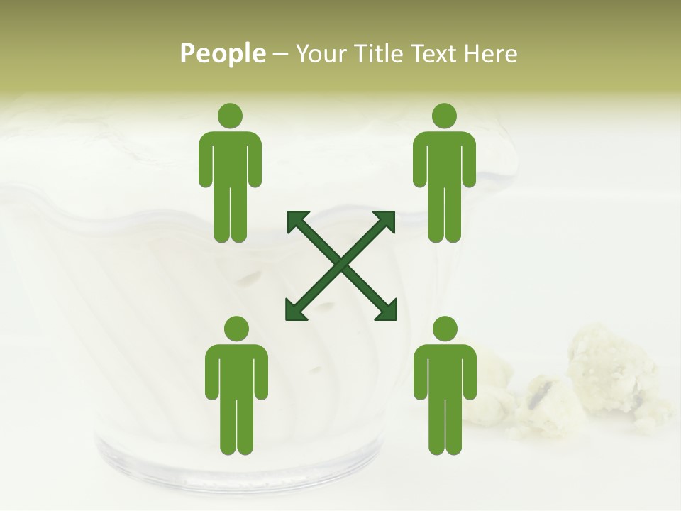 A Bowl Of Yogurt Sitting On Top Of A Table PowerPoint Template