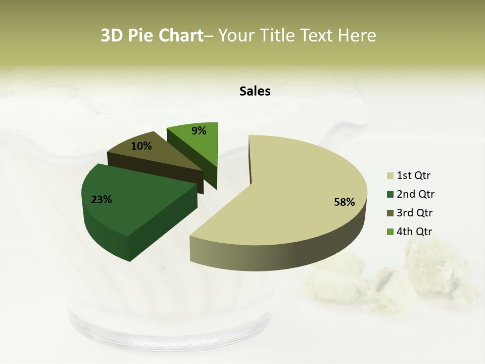 A Bowl Of Yogurt Sitting On Top Of A Table PowerPoint Template