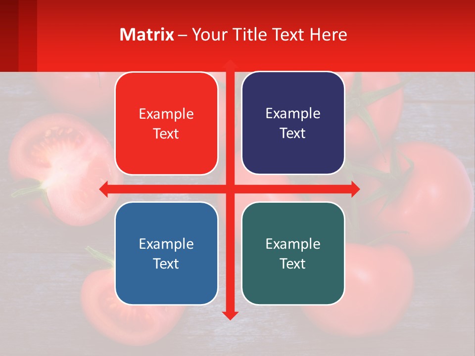A Bunch Of Tomatoes On A Wooden Table PowerPoint Template