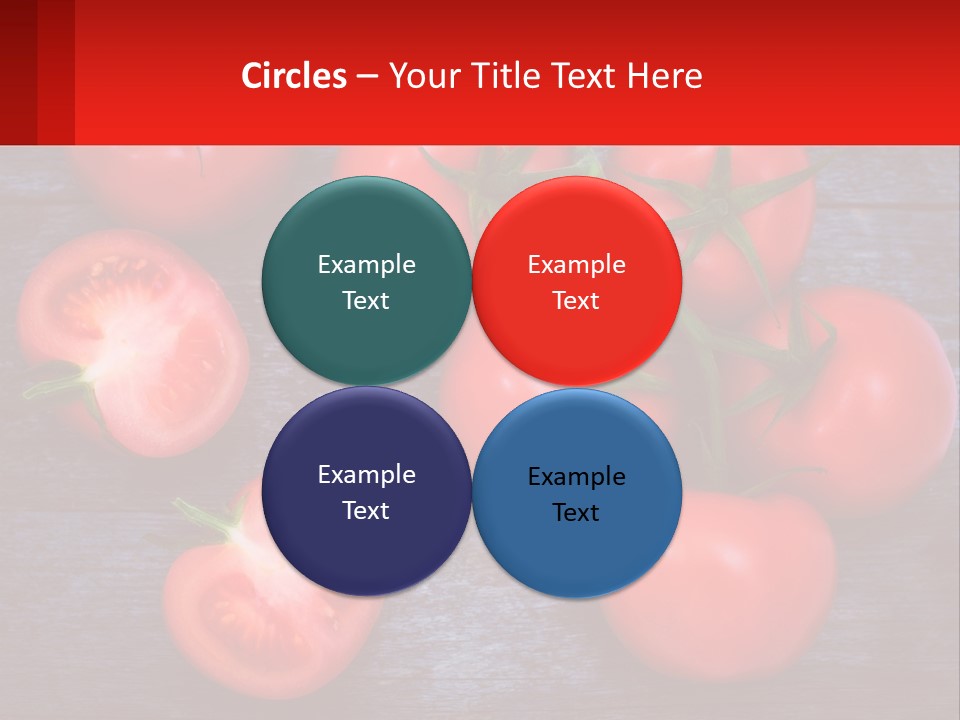 A Bunch Of Tomatoes On A Wooden Table PowerPoint Template