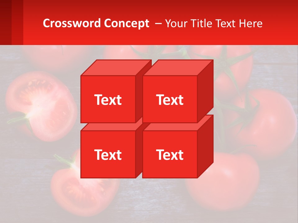 A Bunch Of Tomatoes On A Wooden Table PowerPoint Template