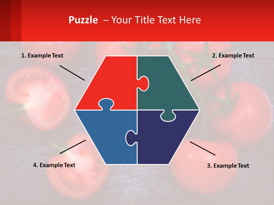 A Bunch Of Tomatoes On A Wooden Table PowerPoint Template