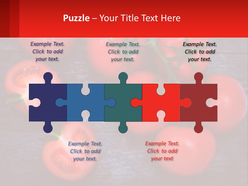 A Bunch Of Tomatoes On A Wooden Table PowerPoint Template