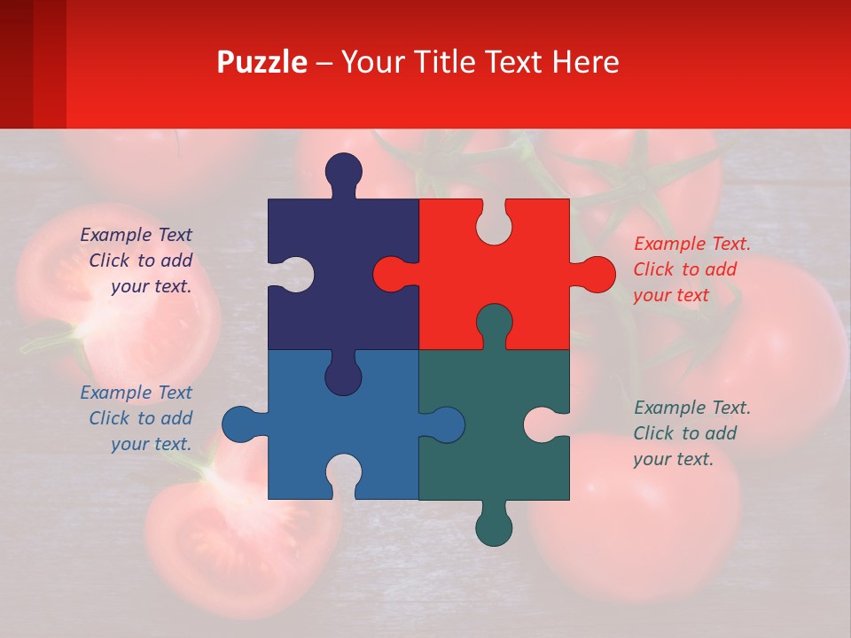 A Bunch Of Tomatoes On A Wooden Table PowerPoint Template