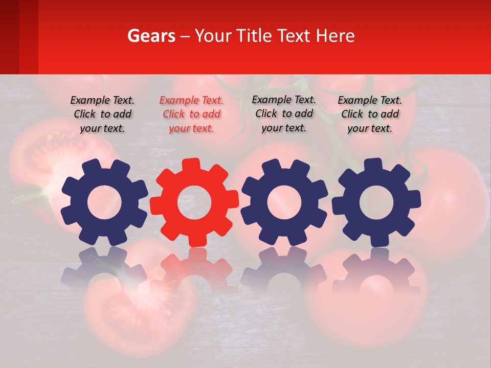 A Bunch Of Tomatoes On A Wooden Table PowerPoint Template