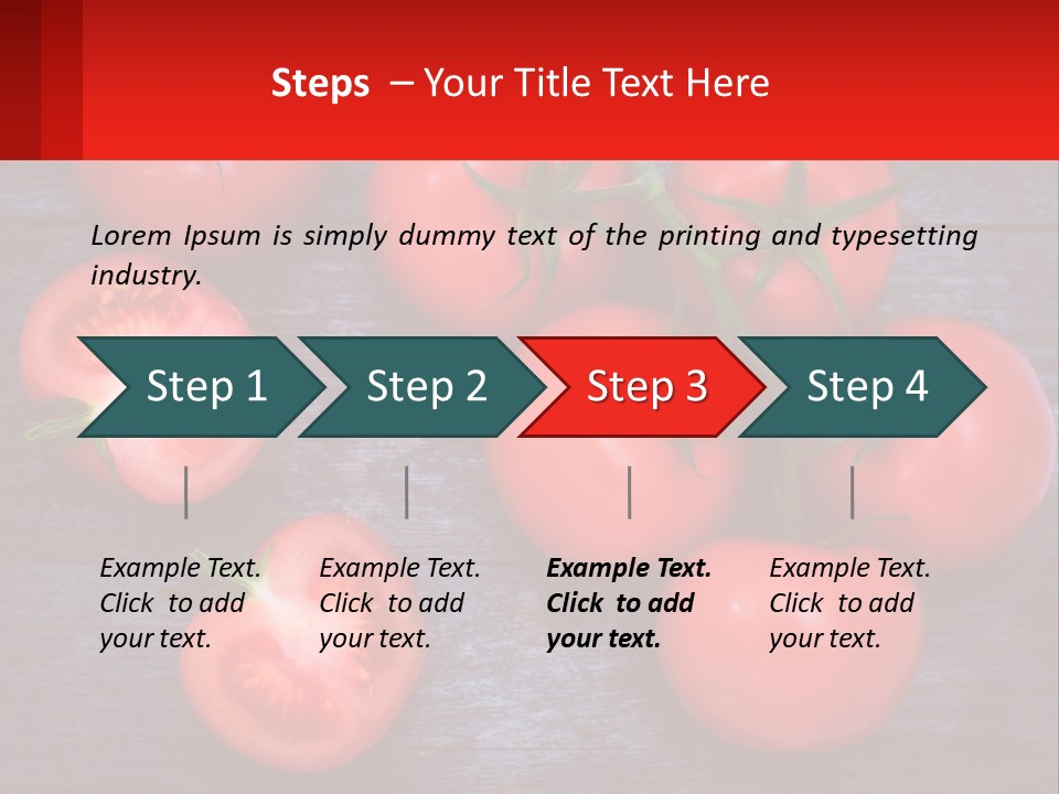 A Bunch Of Tomatoes On A Wooden Table PowerPoint Template