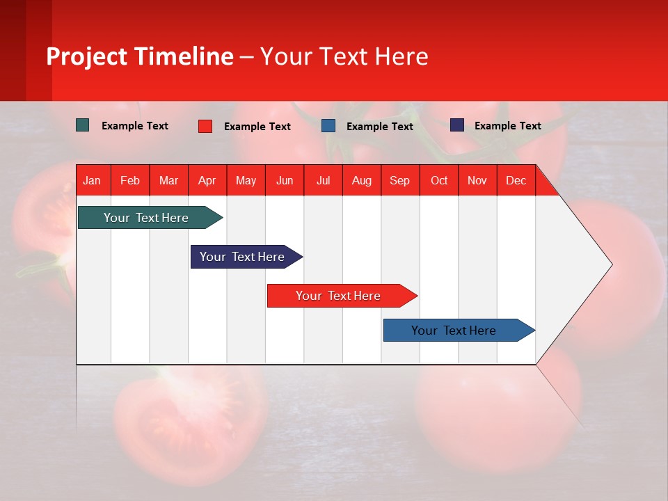 A Bunch Of Tomatoes On A Wooden Table PowerPoint Template