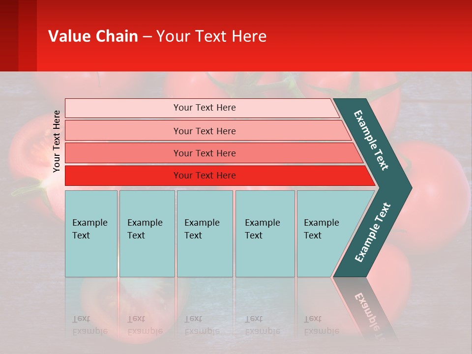 A Bunch Of Tomatoes On A Wooden Table PowerPoint Template