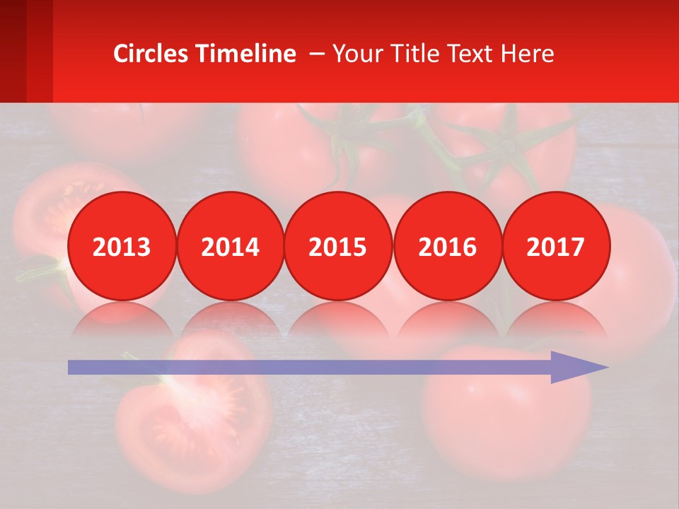 A Bunch Of Tomatoes On A Wooden Table PowerPoint Template