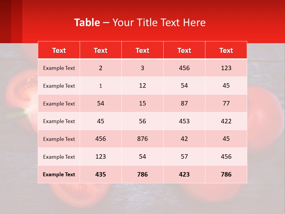 A Bunch Of Tomatoes On A Wooden Table PowerPoint Template