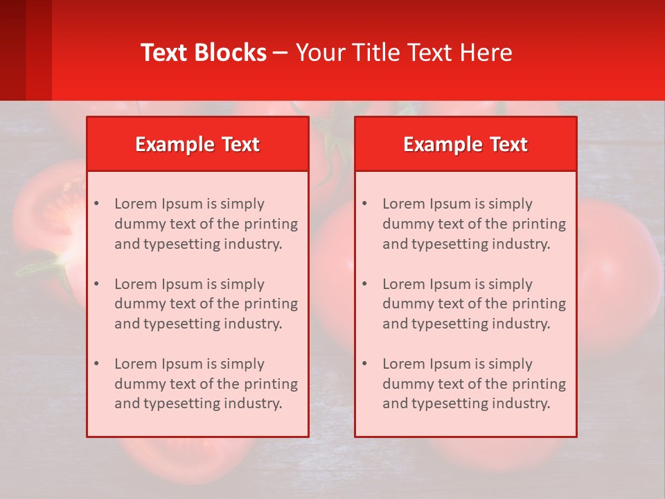 A Bunch Of Tomatoes On A Wooden Table PowerPoint Template