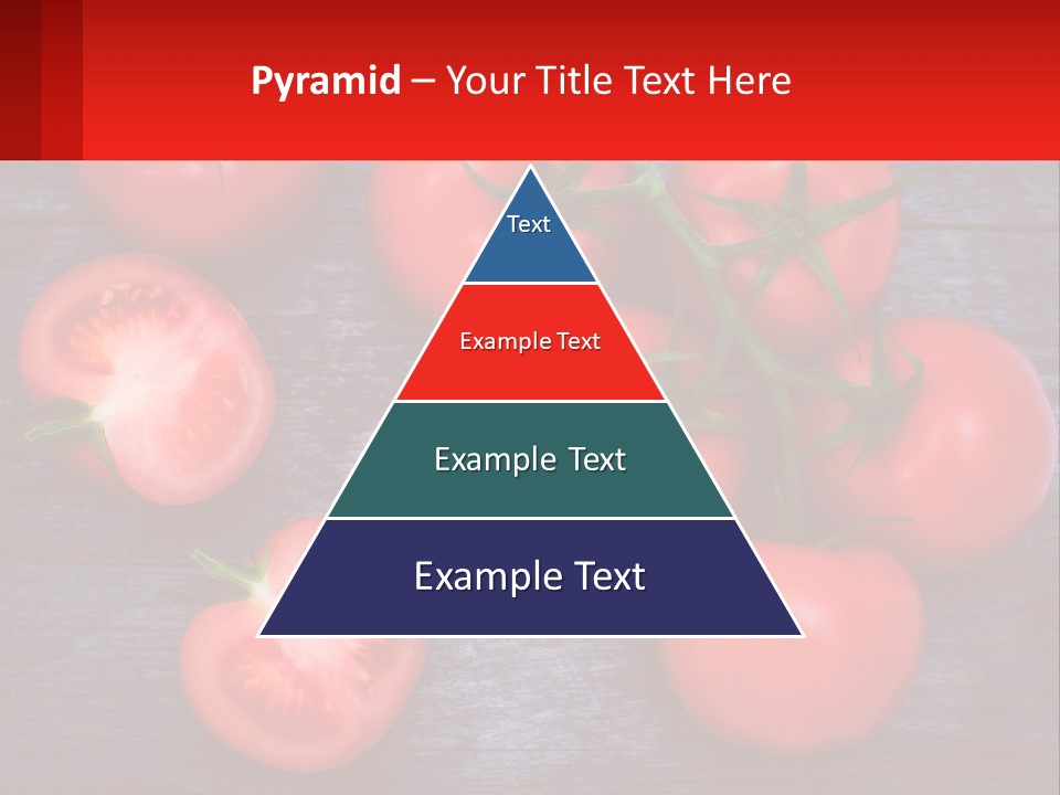 A Bunch Of Tomatoes On A Wooden Table PowerPoint Template