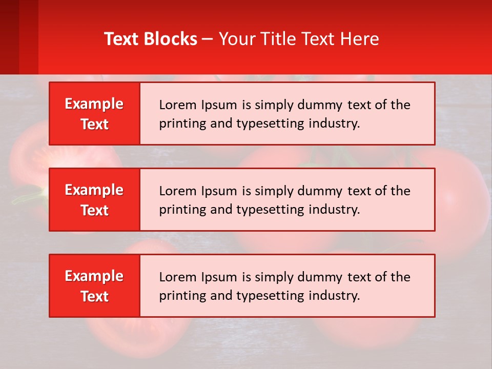 A Bunch Of Tomatoes On A Wooden Table PowerPoint Template