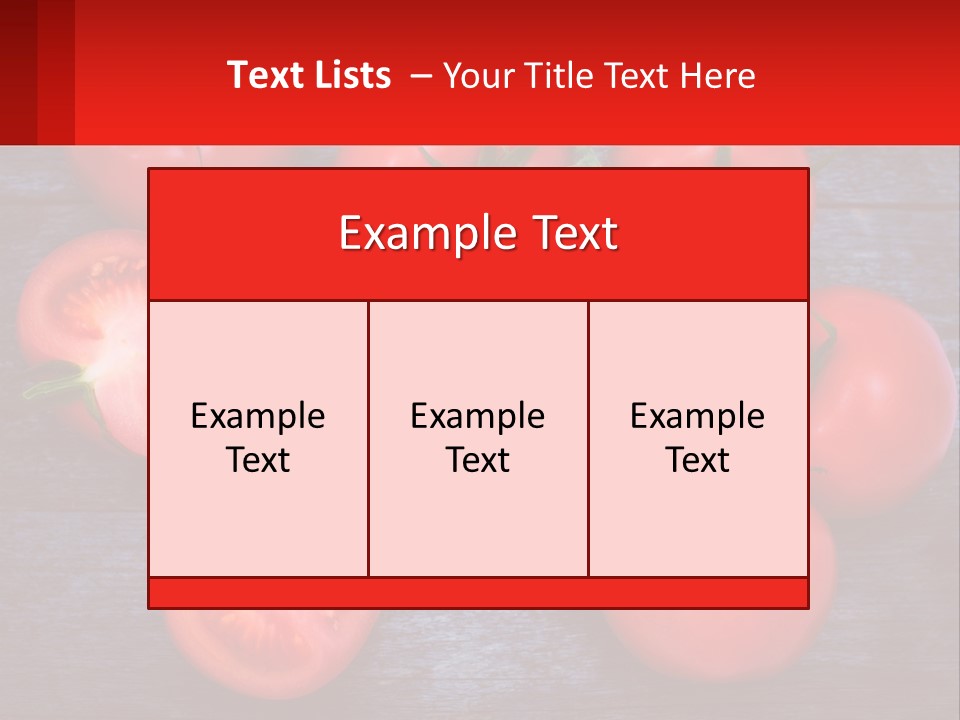 A Bunch Of Tomatoes On A Wooden Table PowerPoint Template