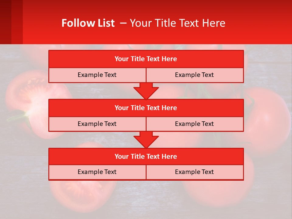 A Bunch Of Tomatoes On A Wooden Table PowerPoint Template
