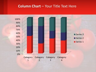 A Bunch Of Tomatoes On A Wooden Table PowerPoint Template