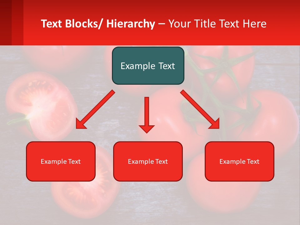 A Bunch Of Tomatoes On A Wooden Table PowerPoint Template