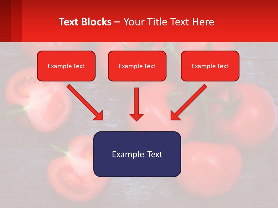 A Bunch Of Tomatoes On A Wooden Table PowerPoint Template