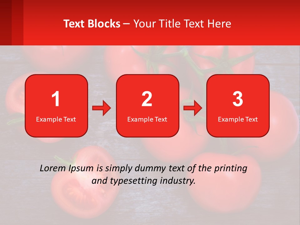 A Bunch Of Tomatoes On A Wooden Table PowerPoint Template