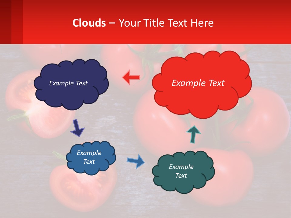 A Bunch Of Tomatoes On A Wooden Table PowerPoint Template