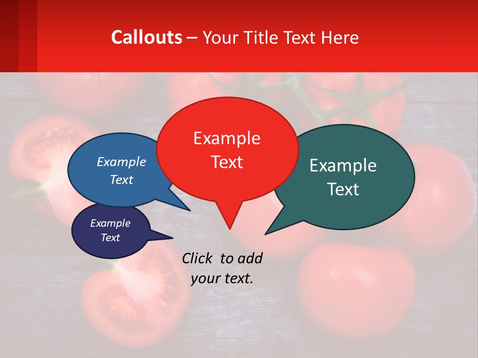 A Bunch Of Tomatoes On A Wooden Table PowerPoint Template