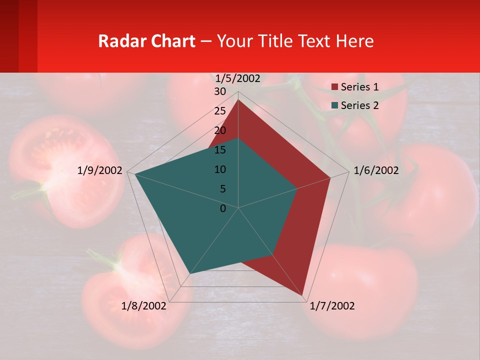 A Bunch Of Tomatoes On A Wooden Table PowerPoint Template