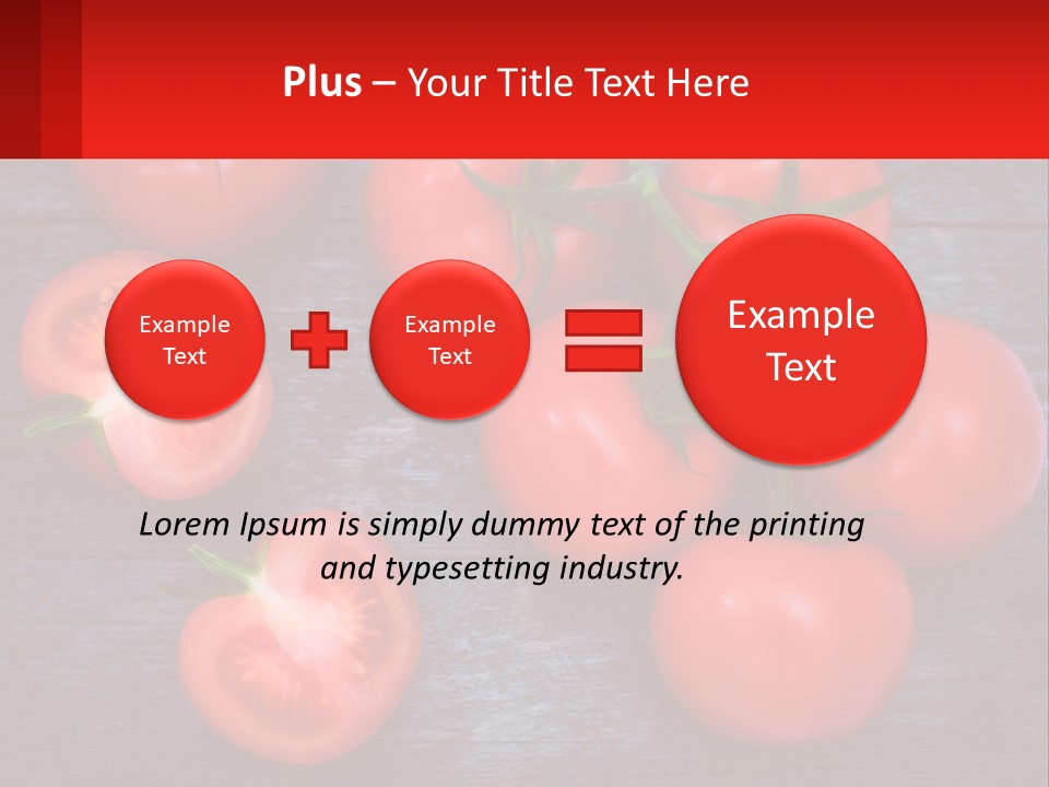 A Bunch Of Tomatoes On A Wooden Table PowerPoint Template