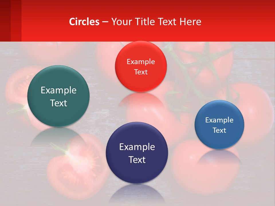 A Bunch Of Tomatoes On A Wooden Table PowerPoint Template