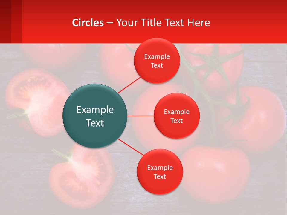 A Bunch Of Tomatoes On A Wooden Table PowerPoint Template