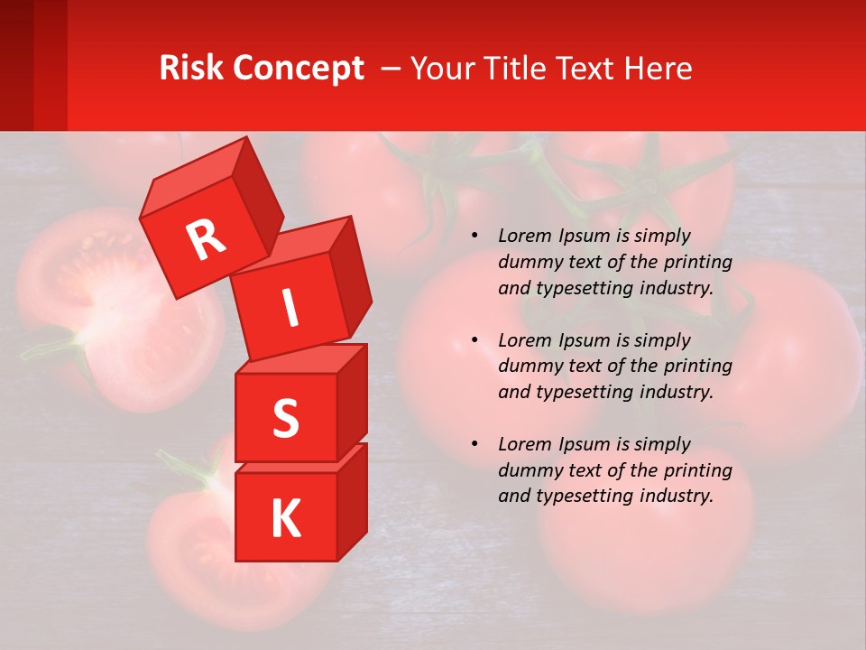 A Bunch Of Tomatoes On A Wooden Table PowerPoint Template