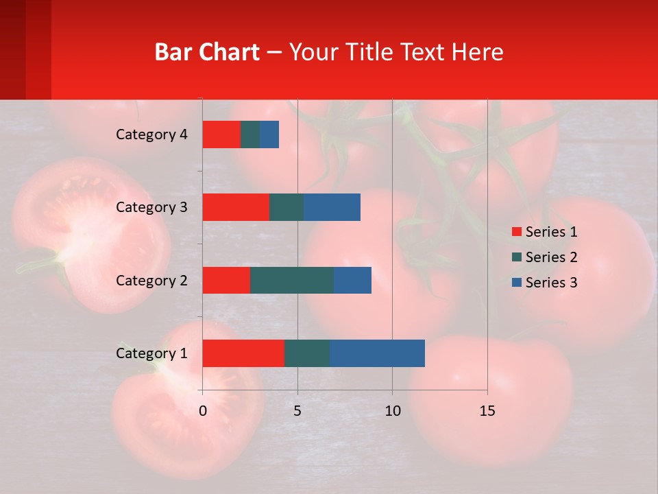 A Bunch Of Tomatoes On A Wooden Table PowerPoint Template