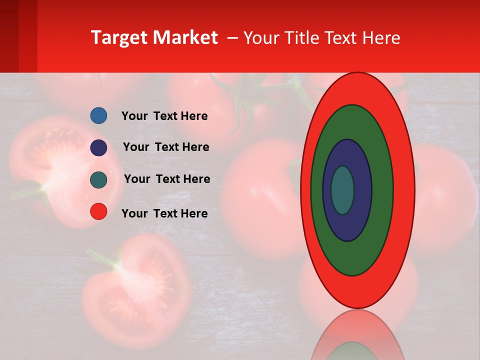 A Bunch Of Tomatoes On A Wooden Table PowerPoint Template