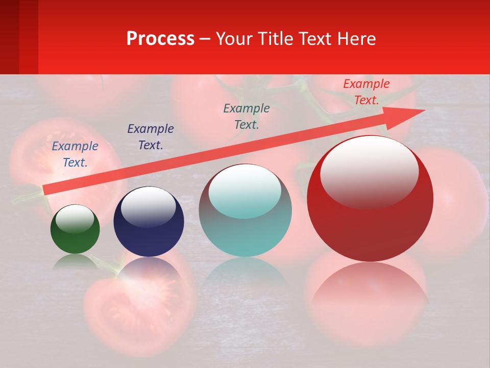 A Bunch Of Tomatoes On A Wooden Table PowerPoint Template