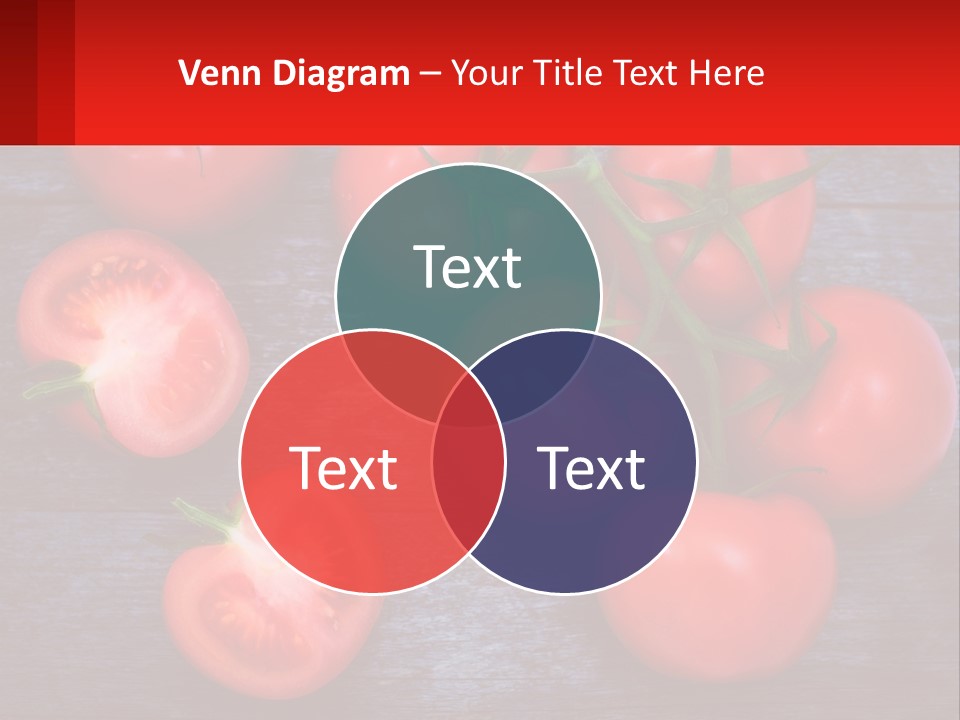 A Bunch Of Tomatoes On A Wooden Table PowerPoint Template