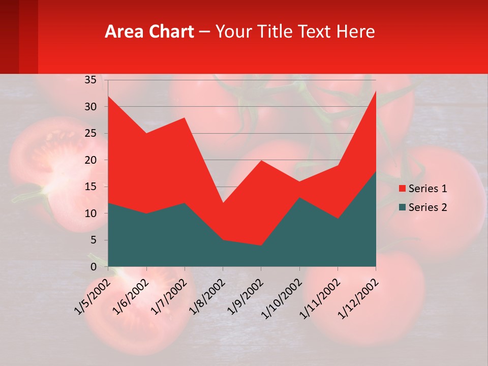 A Bunch Of Tomatoes On A Wooden Table PowerPoint Template